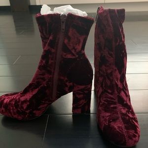 MIA cursed red velvet bootie